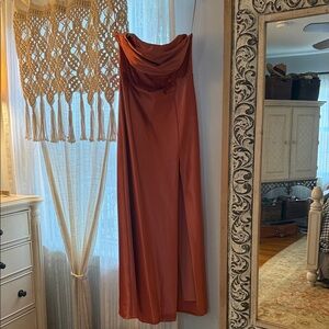 Birdy Grey Terracotta Satin Dress